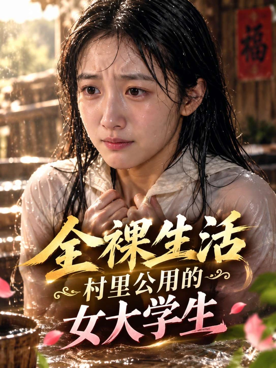 全裸生活:村里公用的女大学生海报